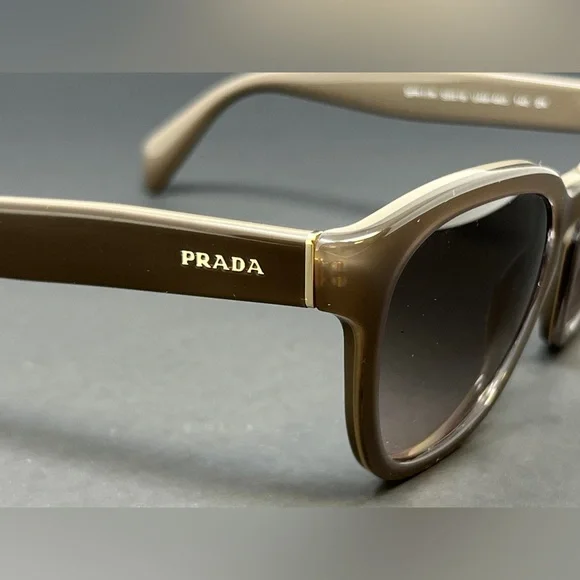 Prada PR17R-UAM4K0 Opal Brown on Brown 53mm Round Women